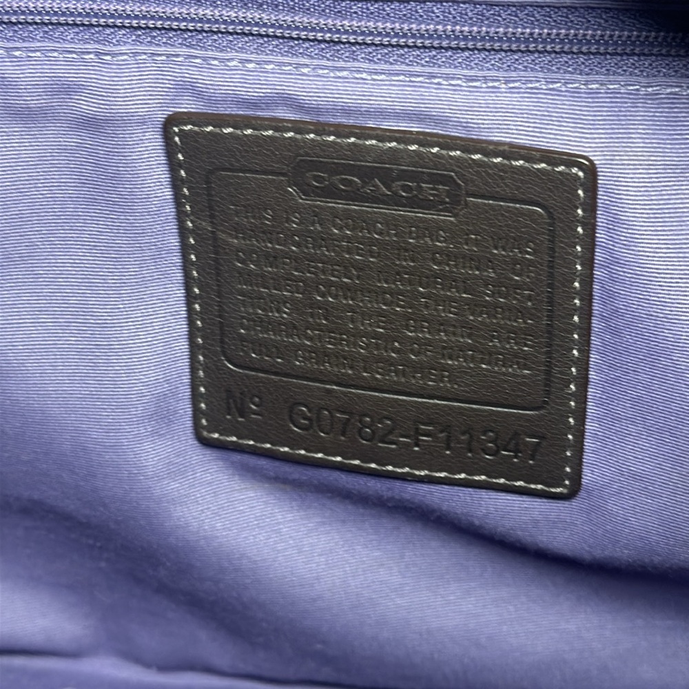 Coach Brown Leather Shoulder Tote - Picture 12 of 13